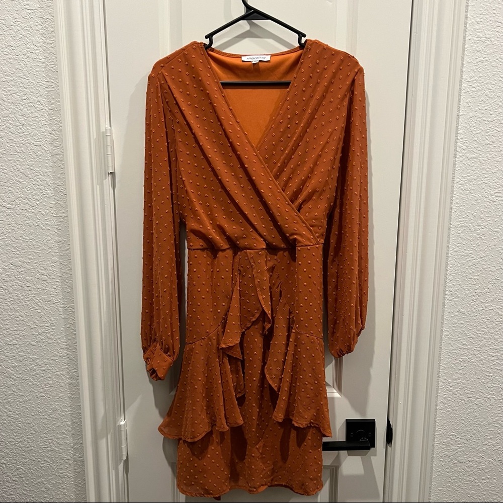 Burnt Orange Swing Dress
